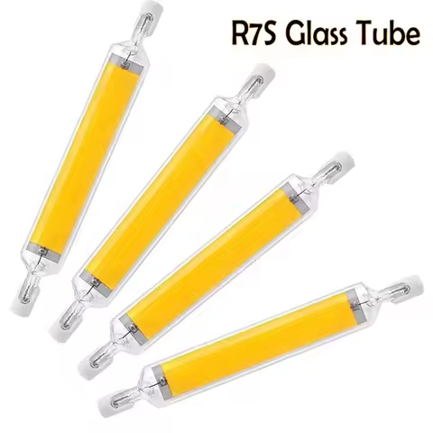 LED COB Glass Tube Bulb R7S 78MM 118MM Corn Lamp J118 J78 High Power Replace Halogen Light AC 110V 2