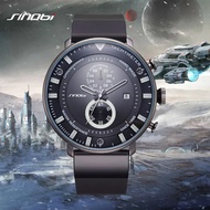 SINOBI Fashion Men's Watches Functional Chronograph Ultra Thin Big Dial Clock Waterproof Sports Man Quartz Sports Wristwatch SYUE