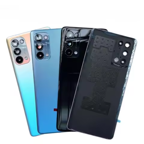 A+++ For Oppo Reno5 Pro 5G Back Battery Cover Rear Housing Door Glass Case With Lens