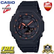 Jam Tangan Lelaki Original G-Shock Men Sport Watch GA2100 Japan Quartz 200M Water Resistant Shockproof Waterproof World Time LED Auto Light Gshock Man Boy Sports Wrist Watches 4 Years Official Store Warranty GA-2100-1A4 (Ready Stock Free Shipping)