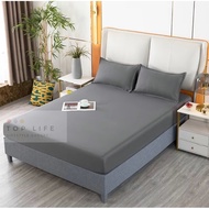 PREMIUM COTTON BEDSHEET FITTED BEDSHEET PLAIN BEDSHEET SINGLE SUPER SINGLE QUEEN KING CADAR CADAR GE