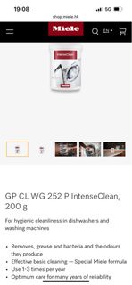 Miele IntenseClean 洗衣機、洗碗碟機清潔粉200g