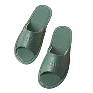 真皮頭層牛皮SMILE防滑室內拖鞋 LS08  25  墨綠  1雙