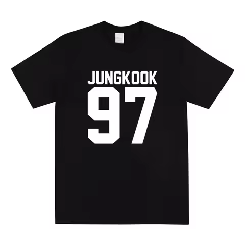 Jungkook 97 Grafische Tee Kpop Muziek Groep Shirt Jungkook Jimin Suga J-Hoop Shirts Leger Boter Tshi