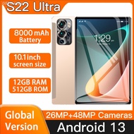 รุ่น ₪ S22แท็บเล็ต10.1นิ้ว MTK 6797 12GB 512GB Tablete 120Hz 2.5K Display 5G