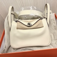 全新閒置 Mini Lindy 奶油白Nata/Swift皮內拚檸檬黃🍋