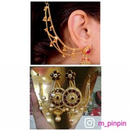 Shoulder earrings, Indian earrings, Indian/s, Indian accessories, Indian fashion