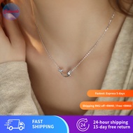S999 Solid Silver Dolphin Necklace Korean Trendy Design, Personality Solid Silver Fashion Clavicle C