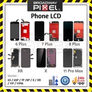 BROADWAY  LCD Display for 6 / 6P / 6s / 6sP / 7 / 7p 8 / 8 Plus / X / XS / XR / XS MAX Touch Screen