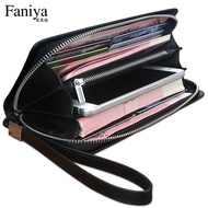Men's Wallet Long Zipper Vgenuine Leather Multifunction Handbag Cattlehide Card Bag Large-Capacity Handbag Wallet Men's Fashion