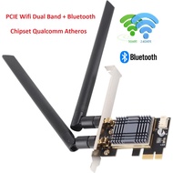 PCIE Wifi Dual Band Bluetooth Atheros Network Wireless Card Adapter