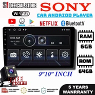 [6GB RAM+64GB ROM] SONY Style Android Player 9"10 inch Quad Core Car Multimedia MP5 Player Wifi