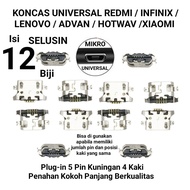 Plug in Connector Casan Mikro Hape Redmi Infinix Lenovo Xiaomi Hotwav Advan Konektor Cas Universal