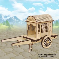 3D Wooden Puzzle Model Mongolian Yurt Childrens Educational Toys Handmade DIY Gift Assembly Model Br