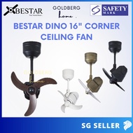 Bestar Dino 16" Corner Ceiling Fan DC Motor | Goldberg Home