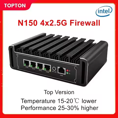 Solid Intel N150 Firewall Appliance 4x 2.5G LAN i226-V Fanless Mini PC J6412 J5005 6305 Mini Compute