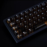 Black Transparent Cherry Keycaps Pc 114 Keys For 60/84/98/108 Mechanical Keyboards