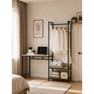 Infinity Hoxton Hanging Wardrobe with Study Desk / Study Desk With 4 Tier Book Shelf / Bedroom Furni