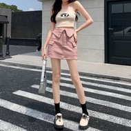 F1 ✨ 预购商品 不接急单 介意不要下单哦🤭 ✨ preorder item no accept urgent order  ✨ 2025新款短裤裙  2025不规则工装牛仔短裙女  夏季薄款高腰显