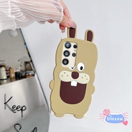 Cute Brown Rabbit Casing For Realme C55 C53 C35 C33 C30 C31 10 Pro Plus  9i C17 7i Narzo N55 N53 8  
