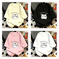 Girls Cat T-shirt - Do You Think I'm Cute - Soft Cotton Loose Form size 12-45KG