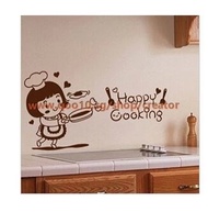 Wall stickers - happy cooking - kitchen cabinets decorative wall tile stickers waterproof sticker