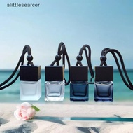 ali  1Pc ck Cover Square Glass Car Perfume Empty Bottle Pendant Car Mounted Perfume Pendant  Diffuse
