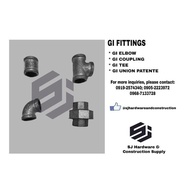 GALVANIZED IRON "GI" FITTINGS ( ELBOW, COUPLING, TEE & UNION PATENTE) 1/2"