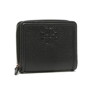 [Wood Birch] Outlet Two Folded Wallet Teardrop Mini Wallet Black Women's Tory Burch 80164 001 [