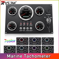 7 Color Backlight 12V Boat Tachometer Digital Meter Dash Instrument Panel 240-33ohms Fuel Level Gaug