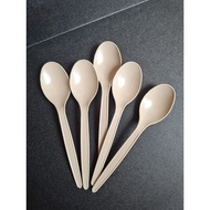 100 PCS LONG PLASTIC TABLE SPOONS / PLASTIC SPOONS / TABLE SPOONS