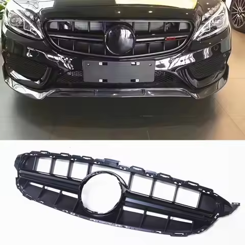 E63 Style Front Grille Grill For Mercedes Benz C Class W205 2014-2018 C180 C200 C250 C300 C350 C43 U
