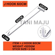 TM/S HOOK 60CM / Stainless steel J Hook Meat / Pulling Meat / Meat J- hook / 304 stainlees J Hook / 