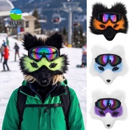 JIAER Wolf Mask, Realistic Simulation Cosplay Mask, Headgear Plush Fur Furry Fursuit Mask Cosplay