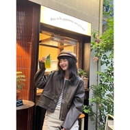 AK171 - SHORT LEATHERJacket WITH 2 POCKETS