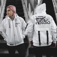 JAPAN ORIGINAL INDIGO MATTER DISTRO HOODIE BOMBER Jacket Men's Windbreaker Jacket - White