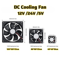 4x4 8x8 12x12 cm 5v /12v Cooling fans 5V 12V 24V Volt Brushless DC Fans for heatsink cooler radiator