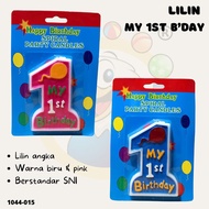 LILIN MY 1ST B'DAY CANDLE/ BIRTHDAY DECORATION