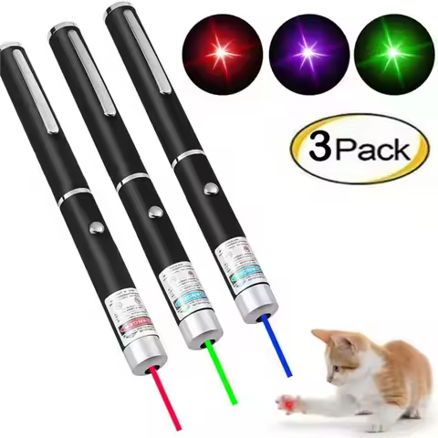 2 in 1 Portable Laser Pointer Three-color Laser Pen Projection Teaching Demonstration Pen Toys for P