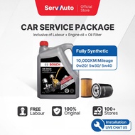 [FREE Labour] ServAuto SUV & MPV Service Package - BOSCH 0W20 5W30 5W40 Fully Synthetic Engine Oil (