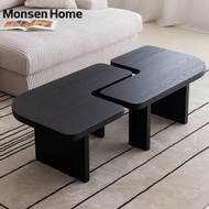 Solid Wood Irregular Coffee Table - Modern Designer Living Room Furniture For Small Spaces Scandinav