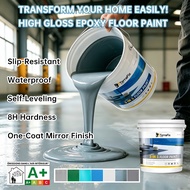 TerraFix 3IN1 Epoxy Floor Paint Self-Leveling Mirror Finish 8H Hard Waterproof Anti-Slip Coating Ind