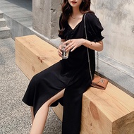 dress for women korean style puff dress for women trendy beach dress summer outfit women green long 