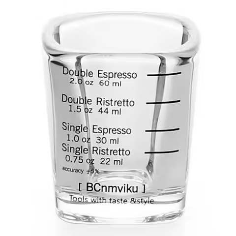Espresso Coffee Ounce Roasting Measuring Cup Glass 60ml 1pcs