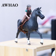 [AWHAO] Horse with Rider Farm Competition Educational Toys Animal Figure for 4-7 Years Old