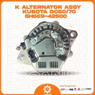 K ALTERNATOR ASSY KUBOTA DC60-70 5H669-42500 for COMBINE HARVESTER