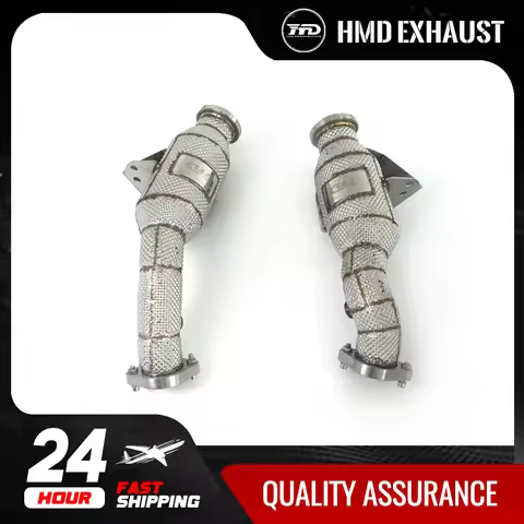 High Flow Performance Downpipe with Heat Shield for Mercedes Benz E43 E400 E450 W213 GLC43 W205 Stai
