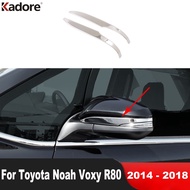 For Toyota Voxy Noah R80 2014 2015 2016 2017 2018 Stainless Side Door Rearview Mirror Cover Trim Molding Strip Car Accessories