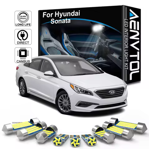 AENVTOL Auto LED Interior Lights License Plate Lamp Kit Canbus For Hyundai Sonata Y2 Y3 DN8 1990-201
