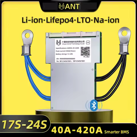 ANT 17-24S BMS 48V 60V 72V 50A 100A 130A 400A Lifepo4 Li-ion 17S 18S 19S 20S 21S 22S 23S Smart BMS f